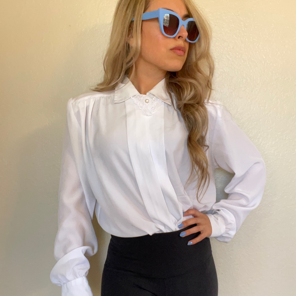 Business Casual Tops For Women Worthington Womens Short Sleeve Regular Fit  Button-Down Shirt, Color: Black Make Me Chic, image size:1025x1025